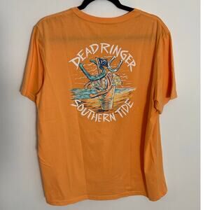Southern Tide Men's orange tee‎ size large